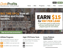 Tablet Screenshot of dateprofits.com